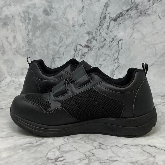Drew Size 11 W Black Contest Hook and Loop Athletic Shoes Slip Resistant P11-4 - Picture 4 of 9